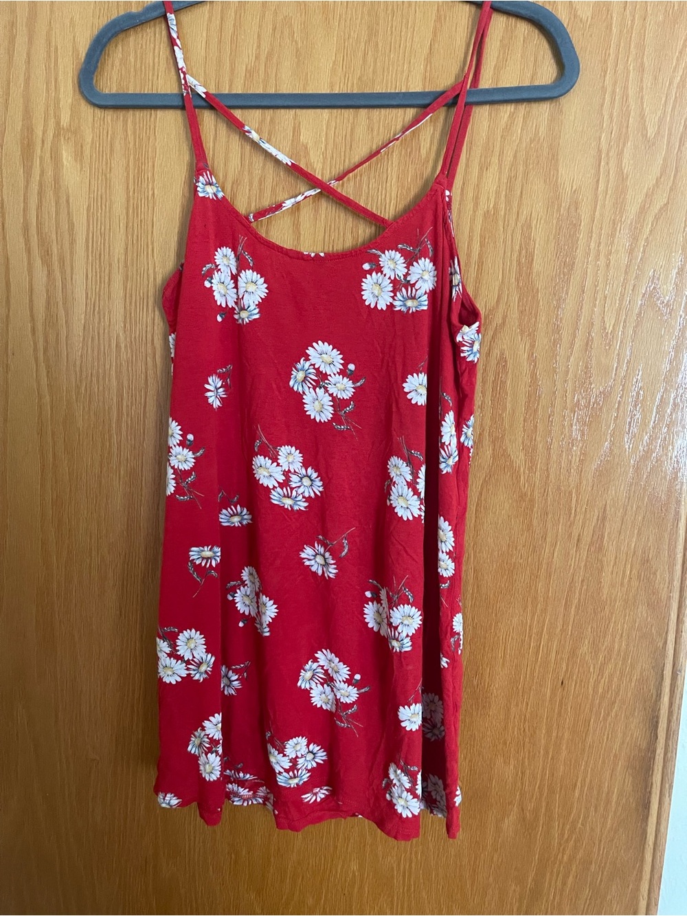 Red Floral Daisy Slip Dress